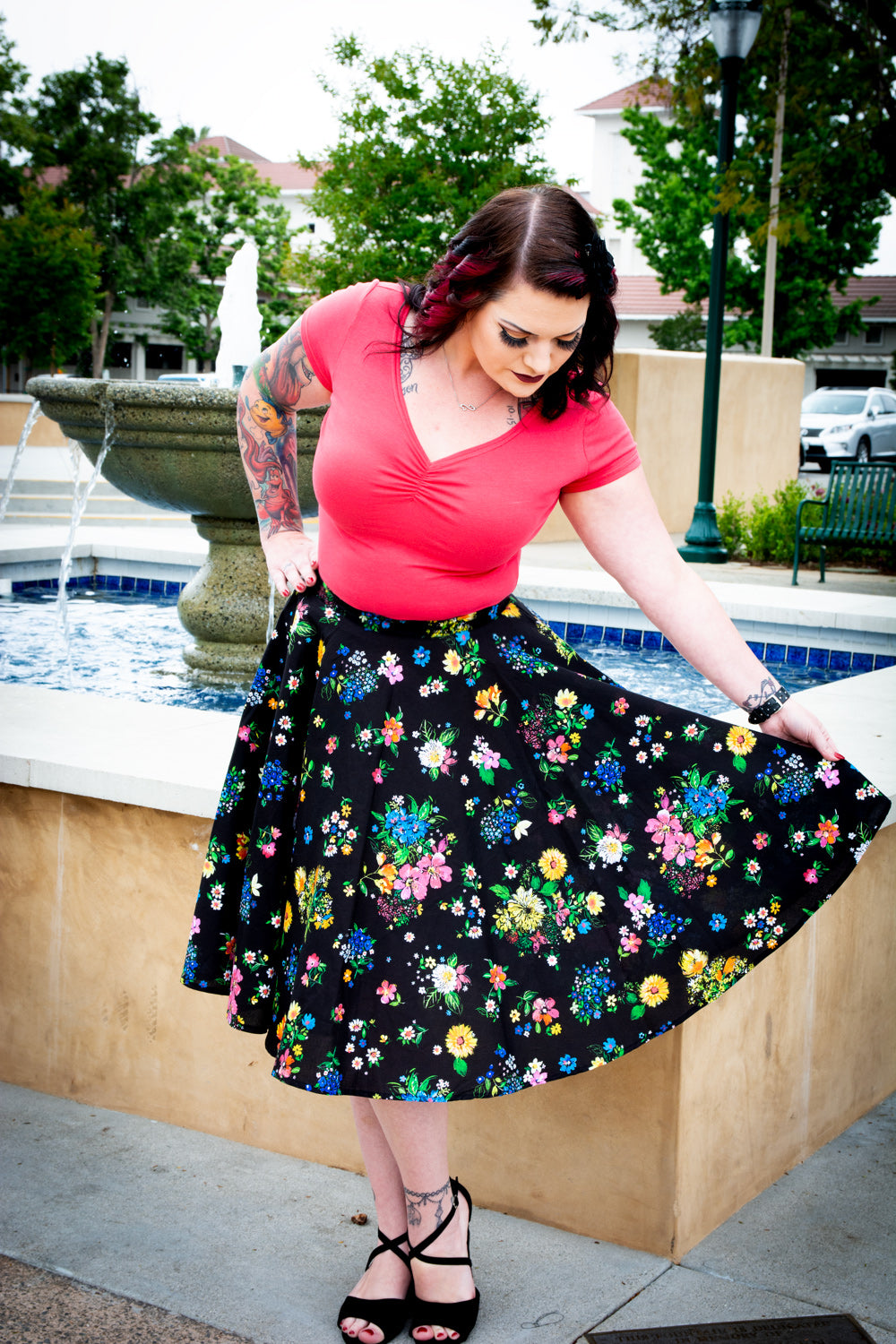 Haute Circle Skirt Jardin Heart of Haute