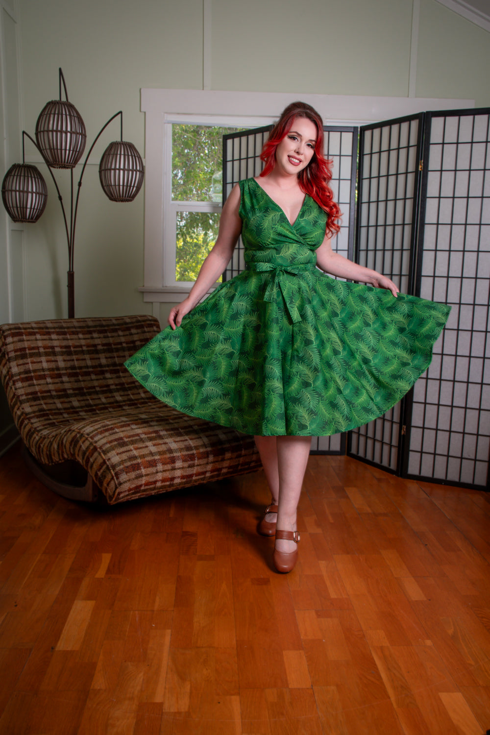 Serena Swing Dress- Green Ferns Heart of Haute Serena Swing Dress- Green Ferns Heart of Haute