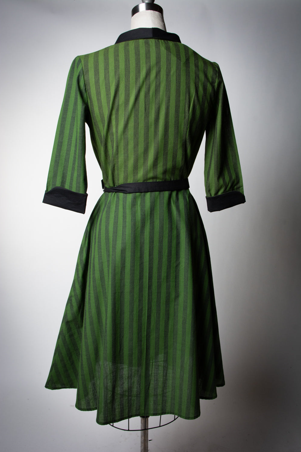 Lucille Dress - Green Stripe