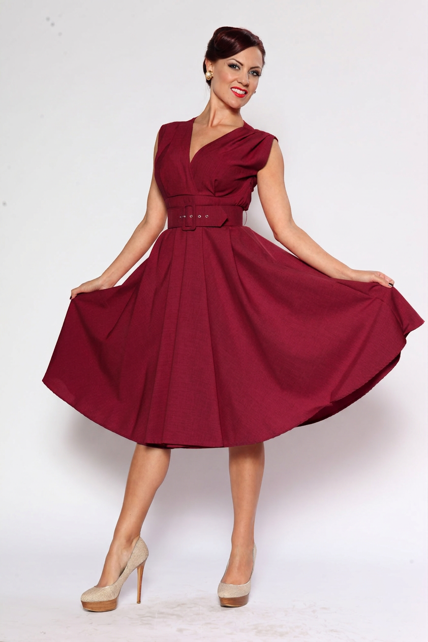 Milan Dress - Go Getter Burgundy