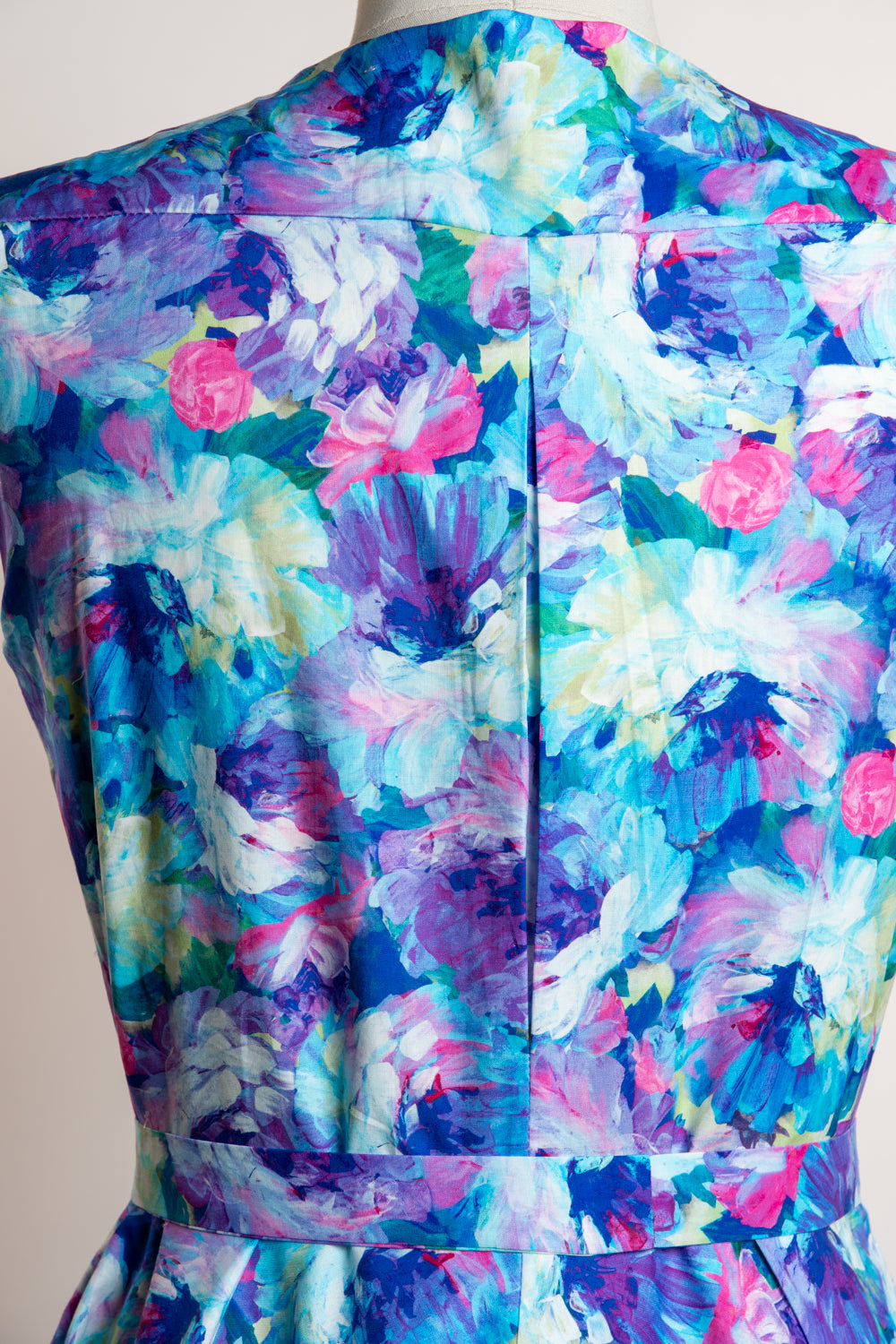Milan Dress - Painted Roses, Violet