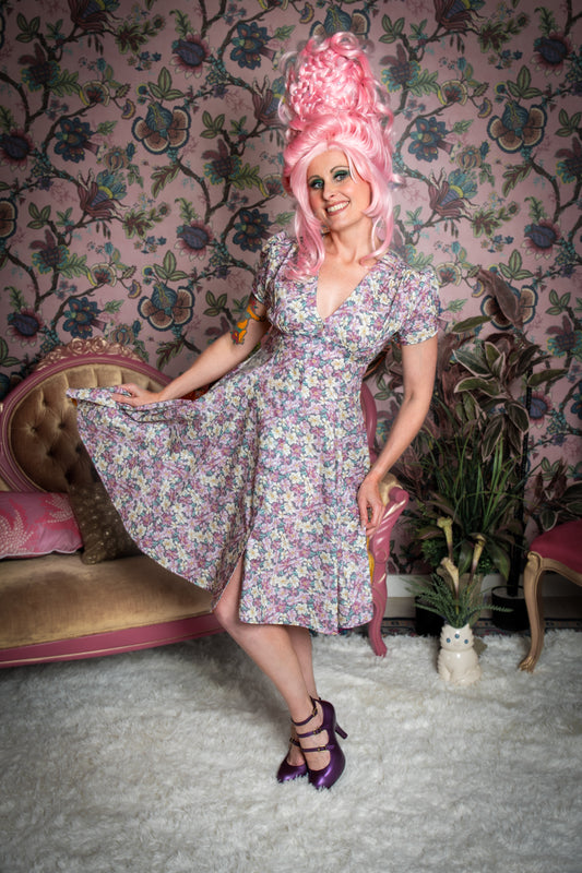 Millie Dress - Tea Time, Mauve *sale
