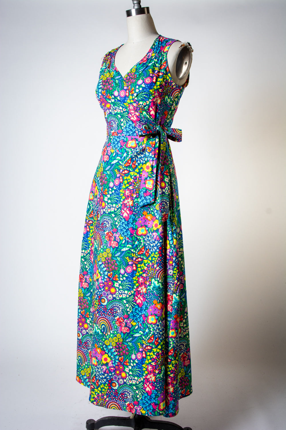 Reina Wrap Maxi Dress- Groovy Garden