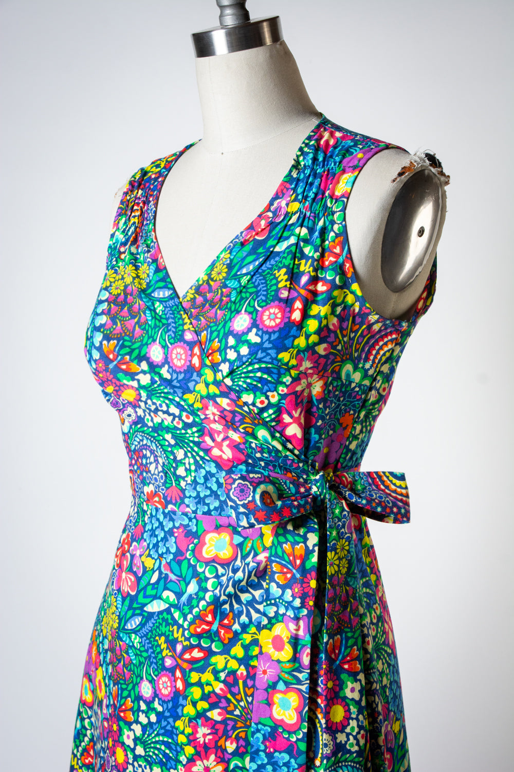 Reina Wrap Maxi Dress- Groovy Garden