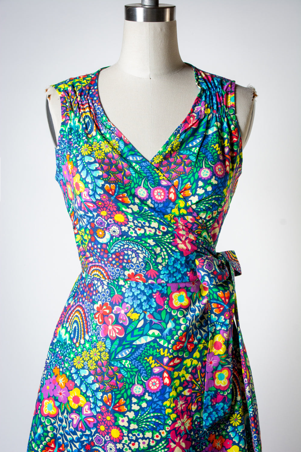Reina Wrap Maxi Dress- Groovy Garden