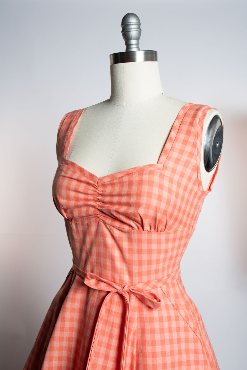 Sadie Dress - Peach Tonal Gingham