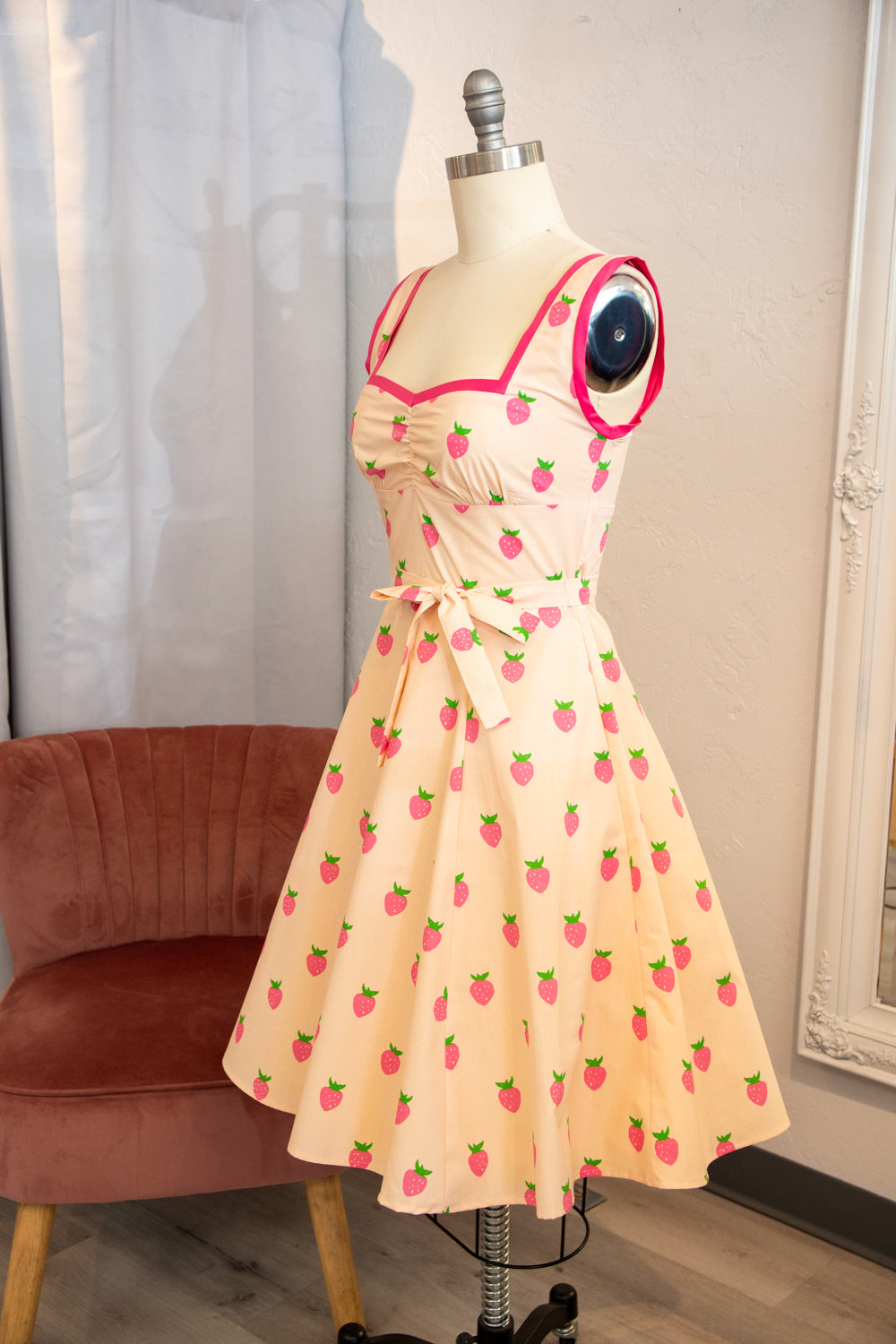 Sadie Dress - Pink Strawberry