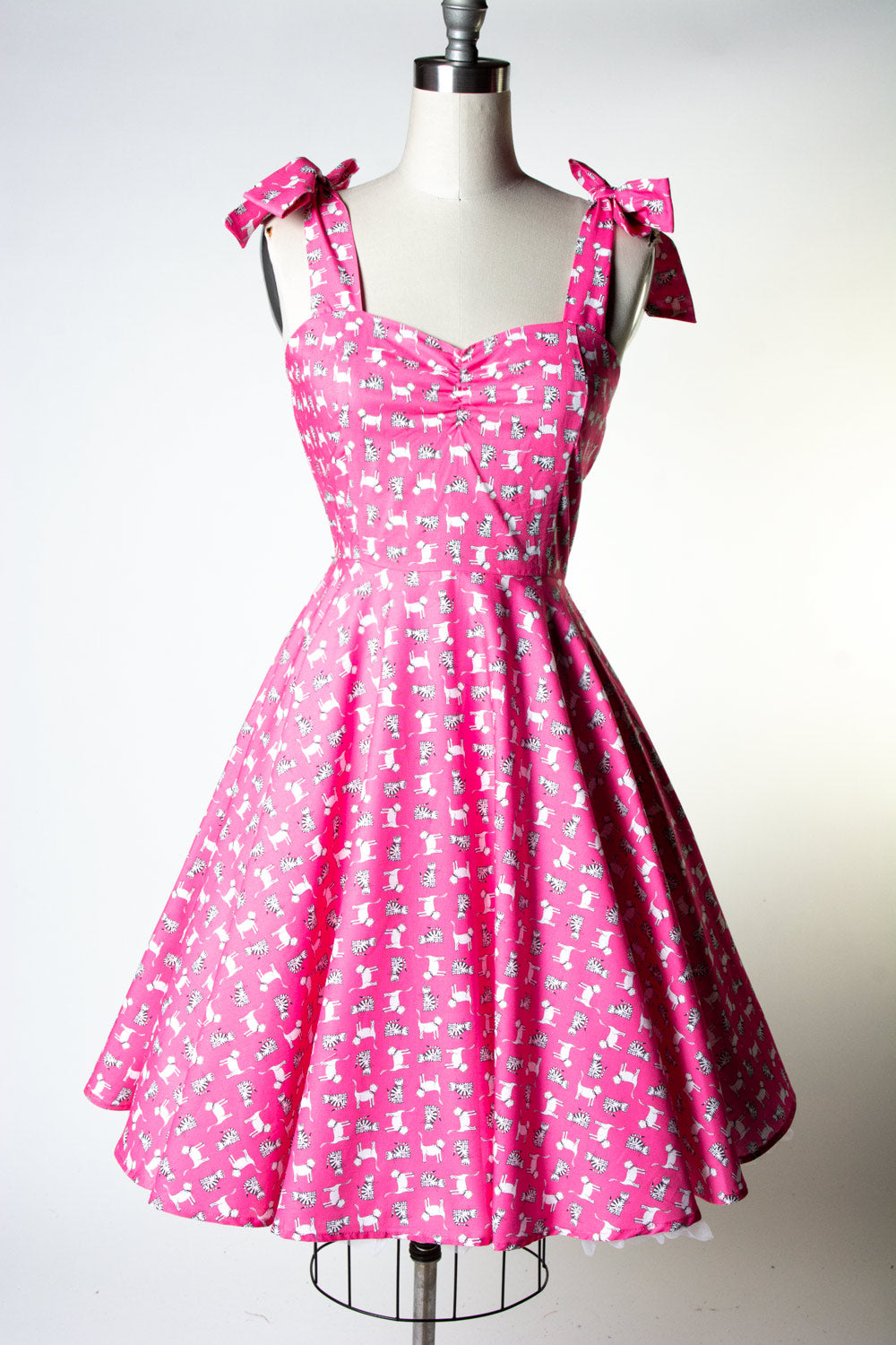 Sarah Swing Dress- Pink Kitties *sale