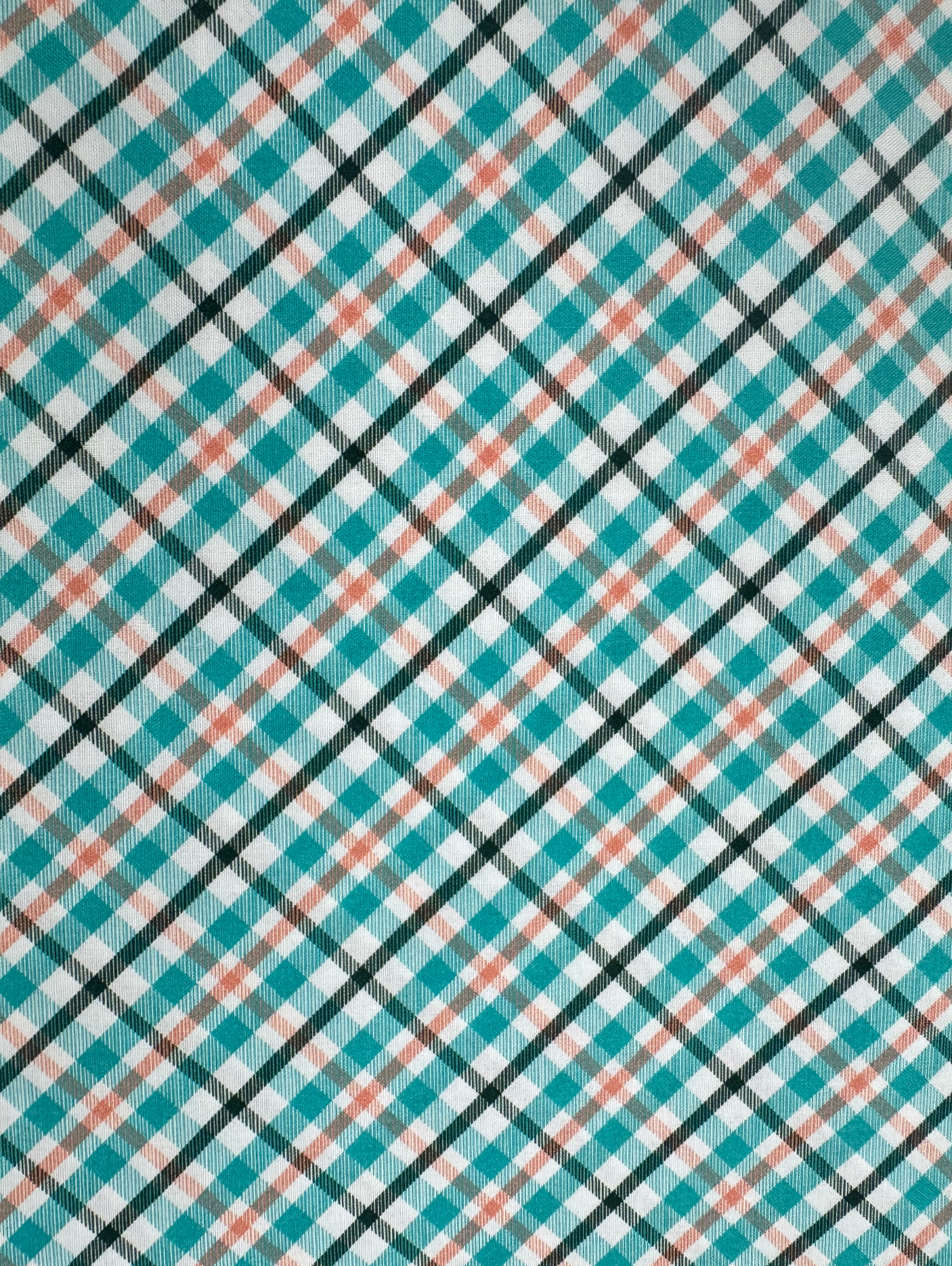 Teal Bias Plaid Fabric *sale