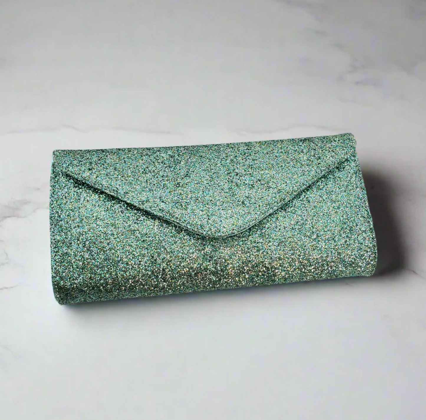 Glitter Clutch- Aqua