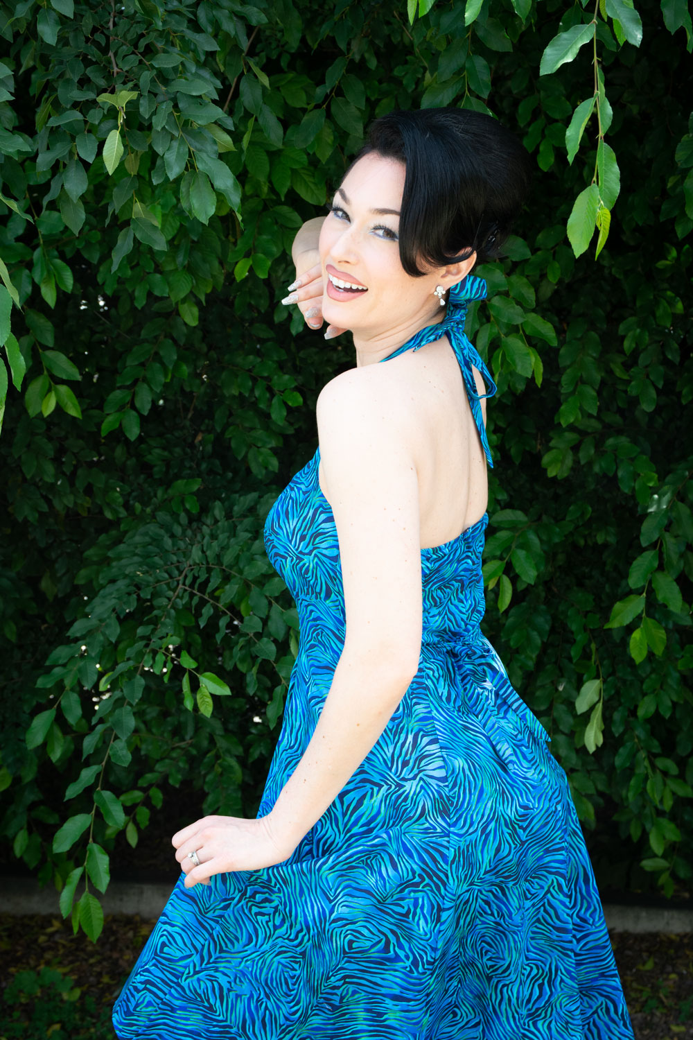 Sweetie Dress- Electric Blue Zebra *sale