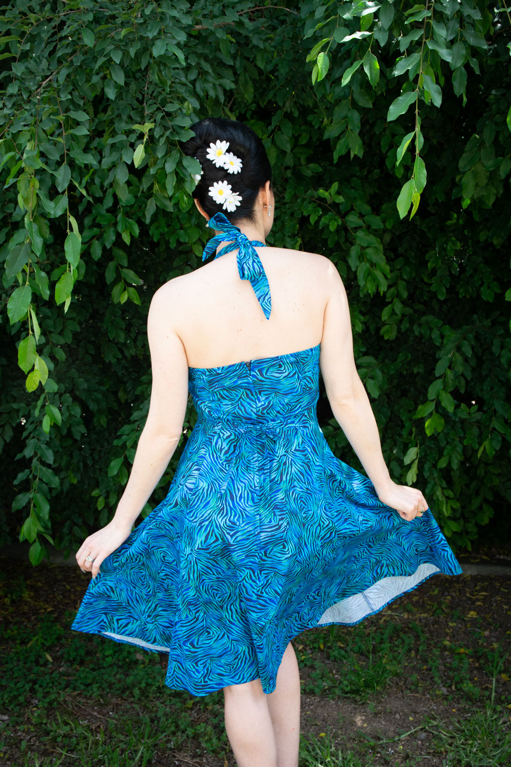 Sweetie Dress- Electric Blue Zebra *sale