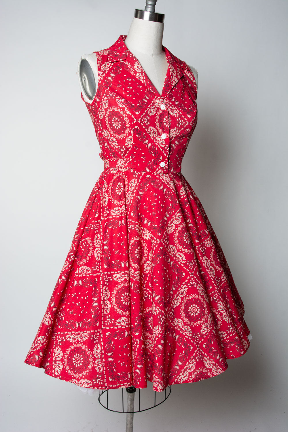 Staci Dress- Bandana, Red