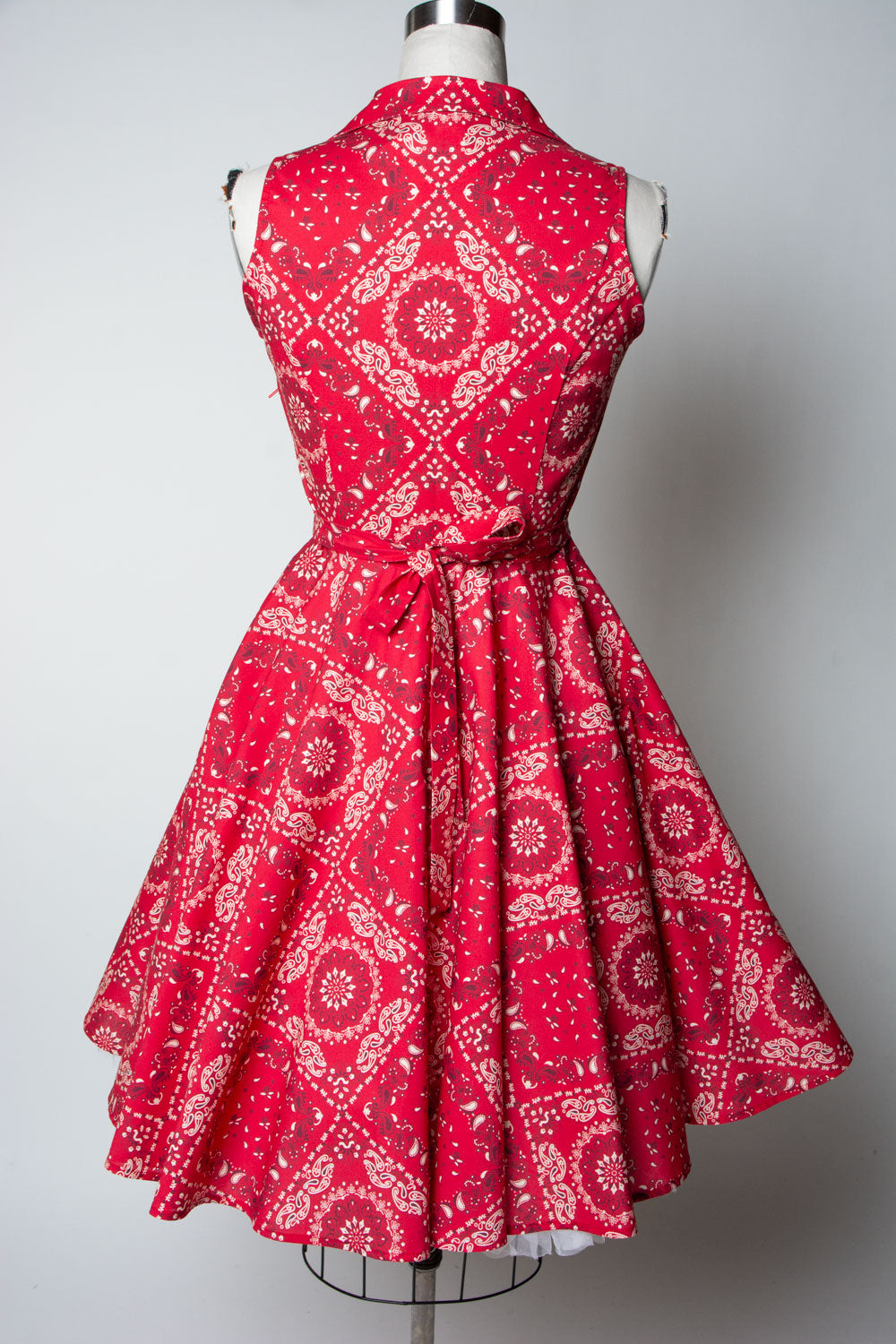 Staci Dress- Bandana, Red