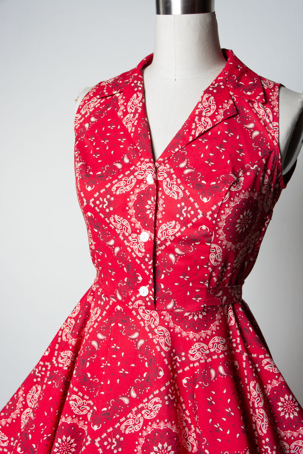 Staci Dress- Bandana, Red