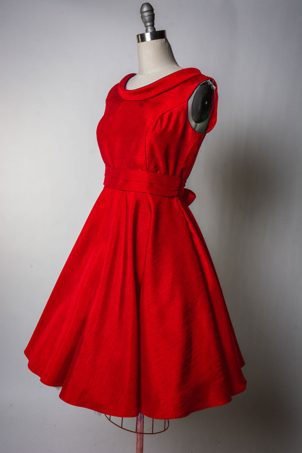 PRE-ORDER Suzette Dress- Shantung, Red