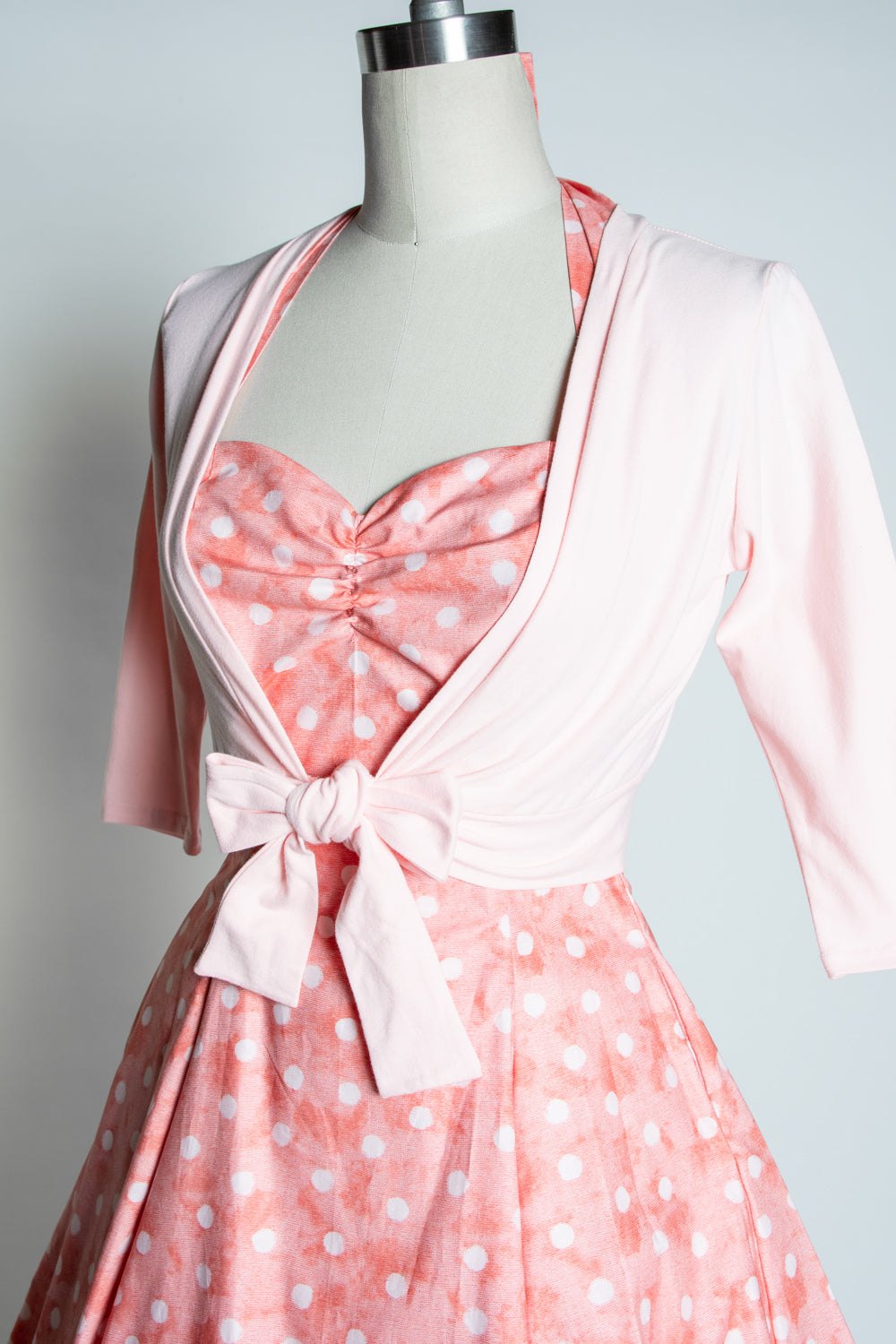 Sweetie Dress - Watercolor Dot, Coral