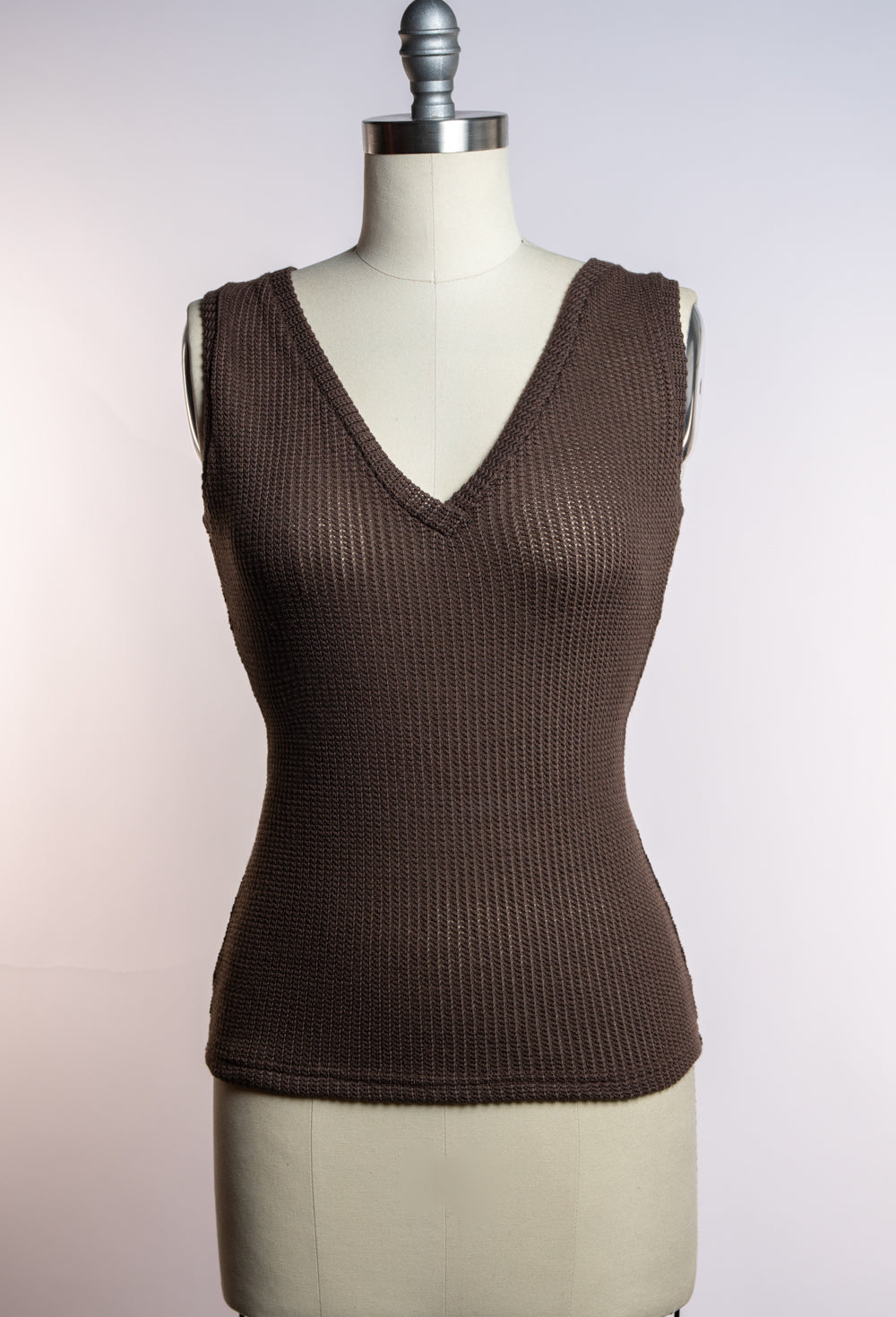 Vivi Vest- Open Knit, Brown