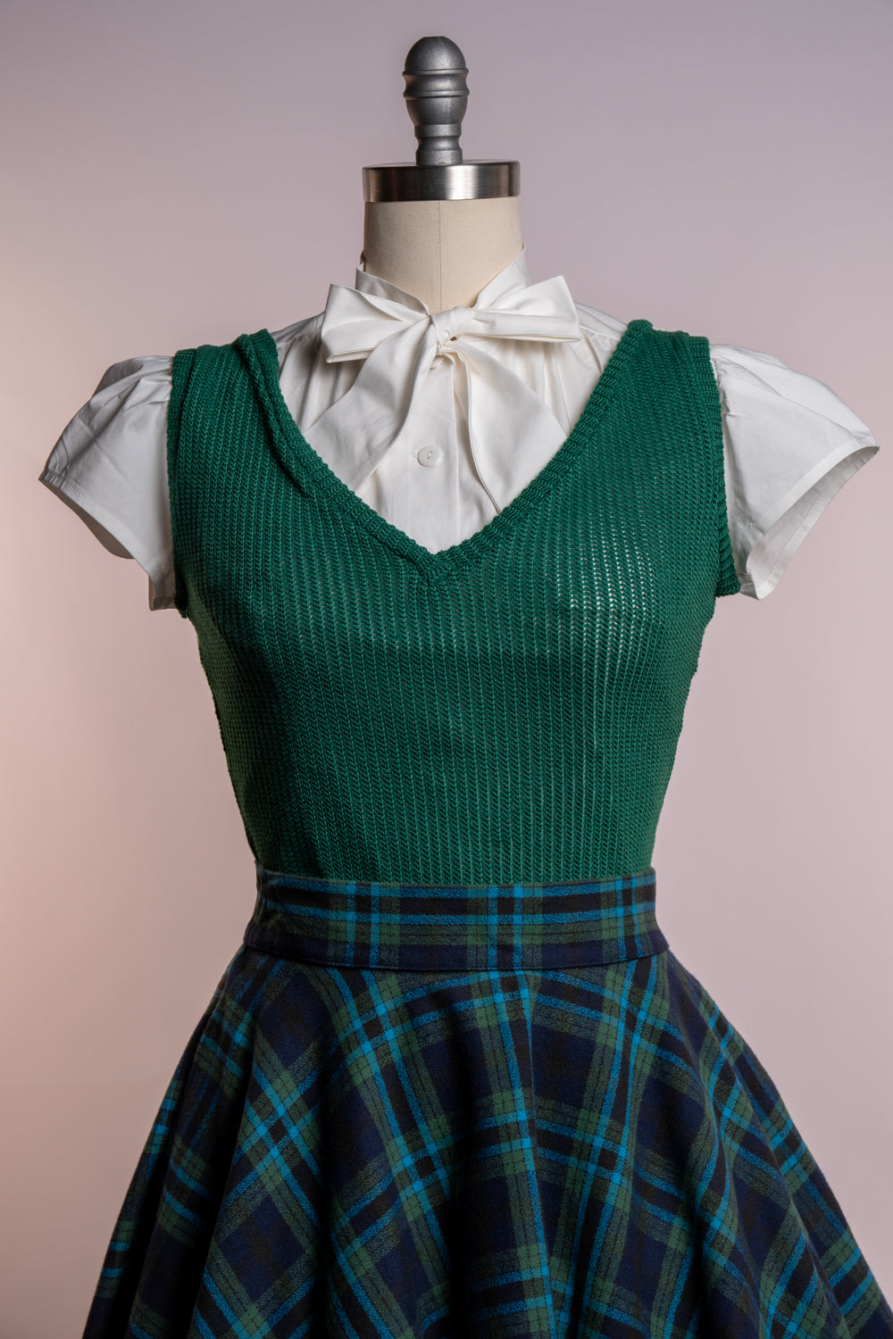 Vivi Vest- Open Knit, Evergreen