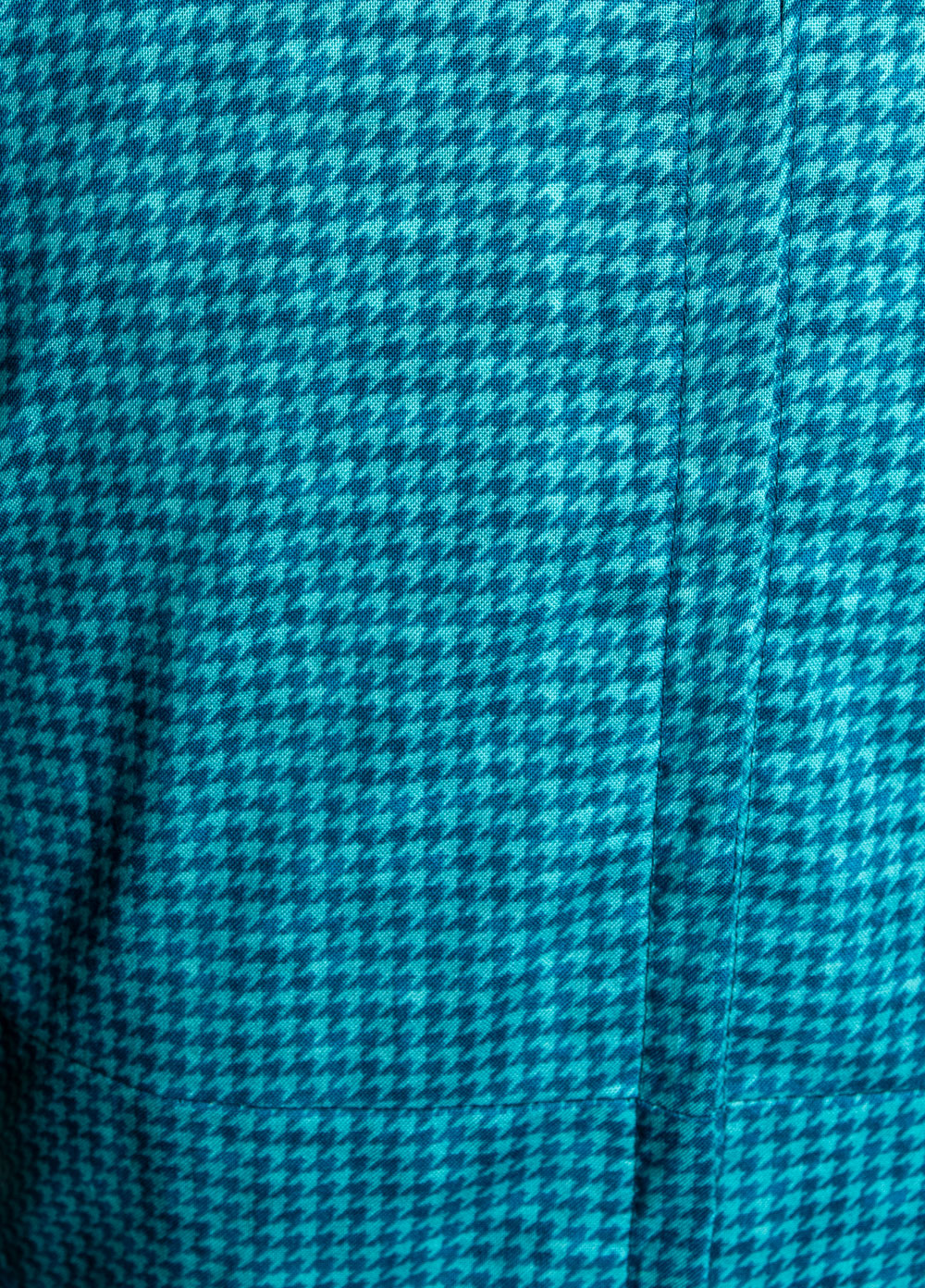 Darla Dress - Mini Houndstooth, Teal Blue