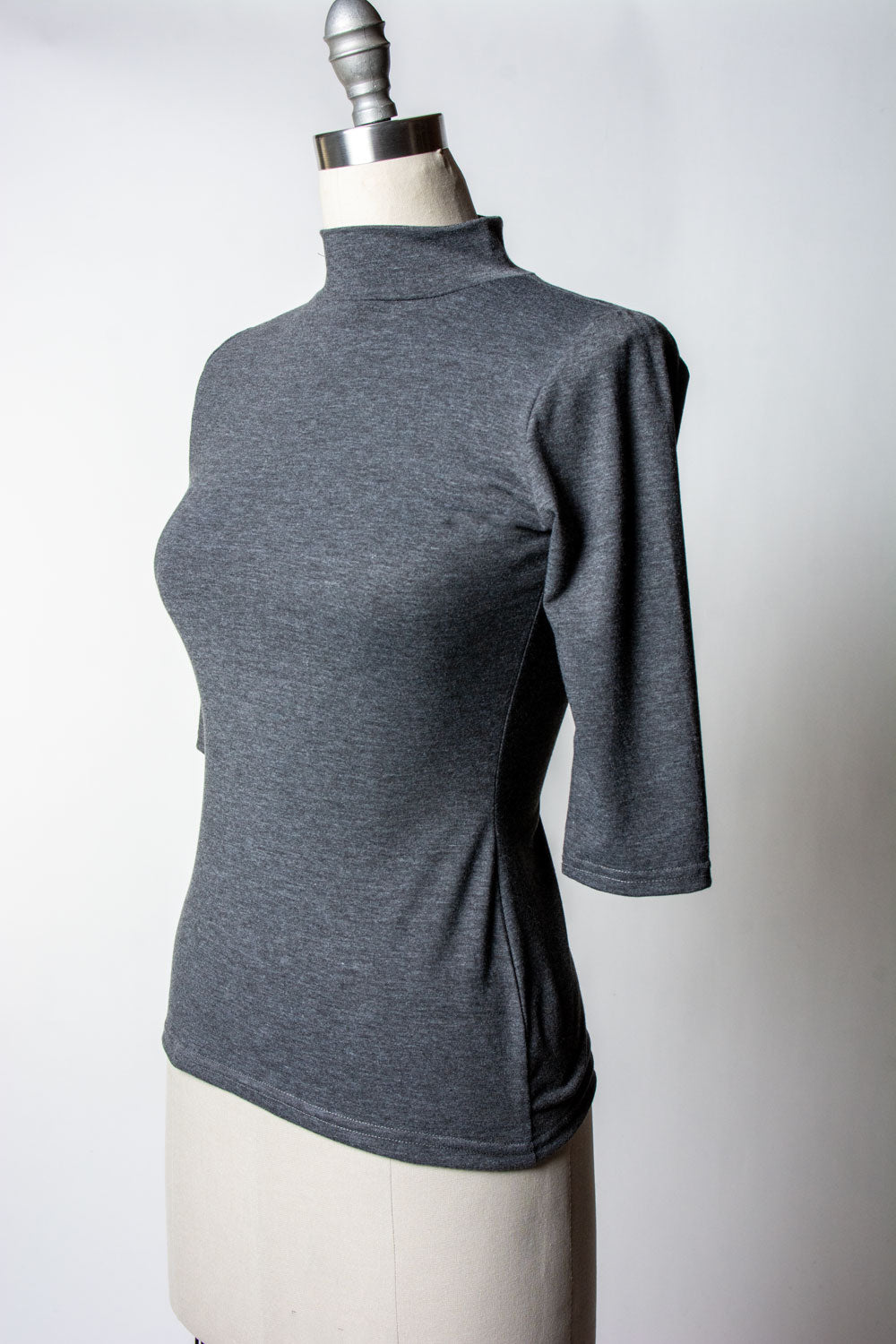 Denise Top 3/4 Sleeve - Charcoal