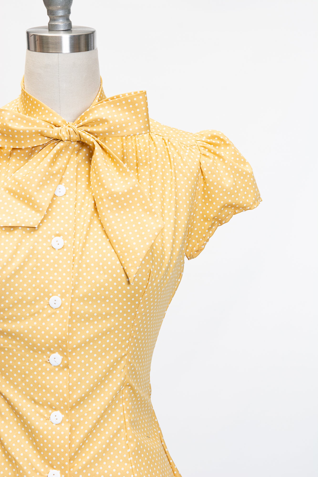 Estelle Blouse - Mustard Dot