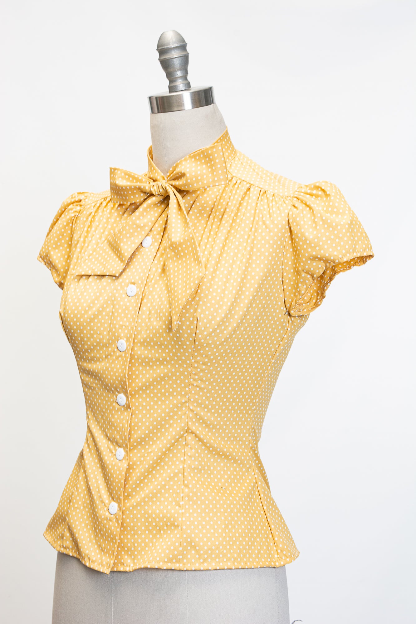 Estelle Blouse - Mustard Dot