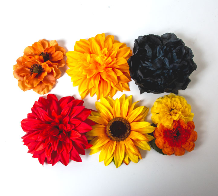 Black Peony Hair Flower by NicCoCo Creations