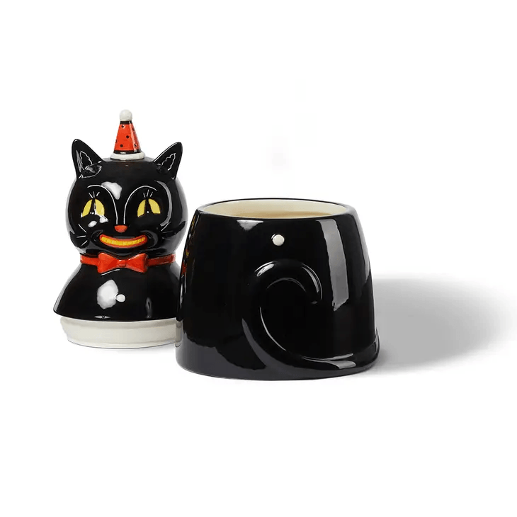 Johanna Parker Jack the Black Cat Cookie Jar - Carnival Cottage