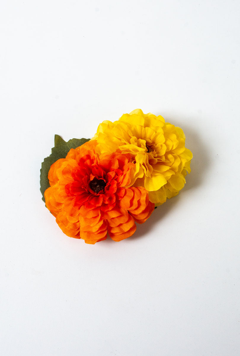 Marigold Duo Hair Flower by NicCoCo Creations