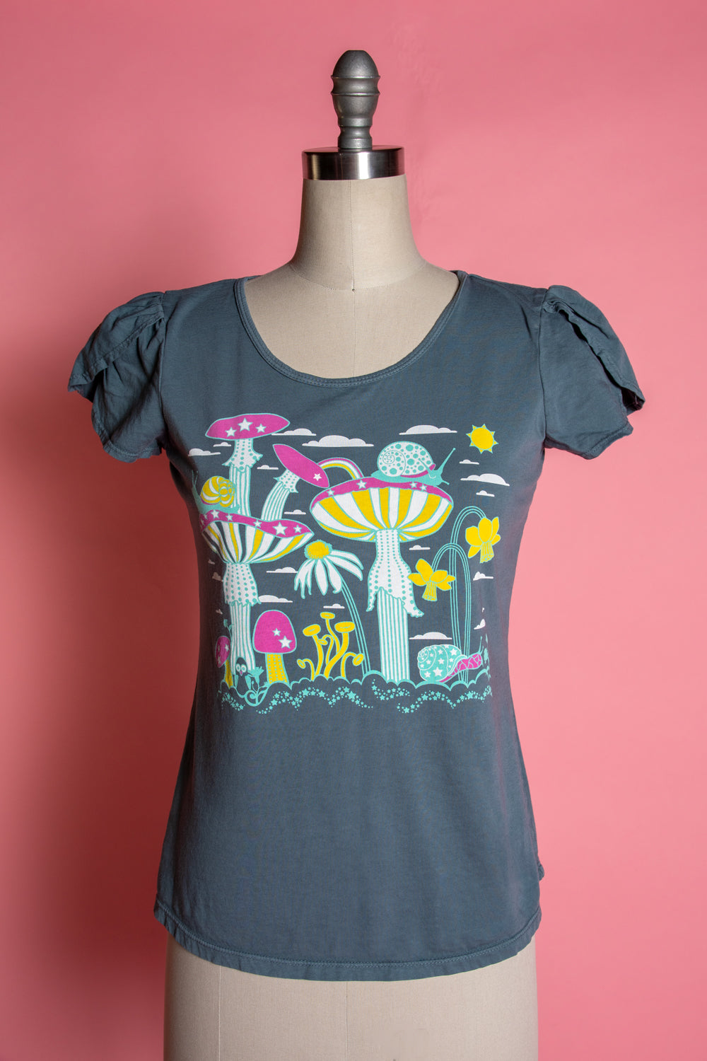 Tulip Sleeve Tee - Mushrooms & Snails