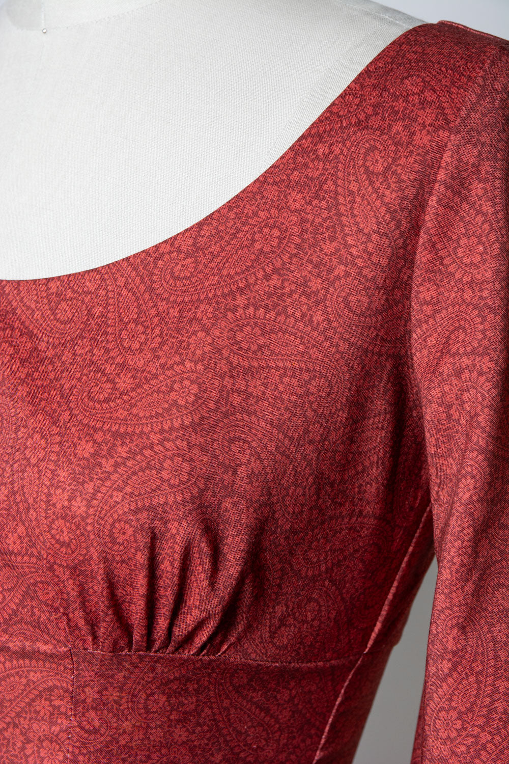 Jenni Dress- Tonal Paisley, Paprika