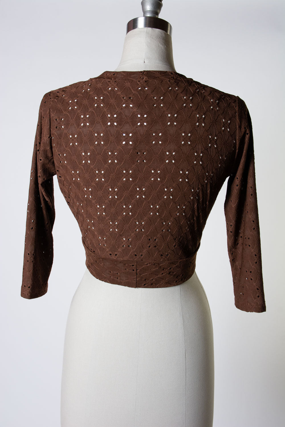 Sweet Sweater - Stretch Eyelet, Brown