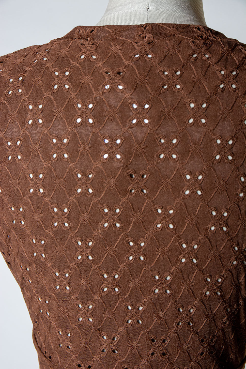 Sweet Sweater - Stretch Eyelet, Brown