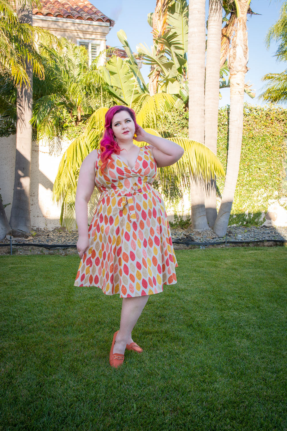 Marie Dress - Tiki Leaf