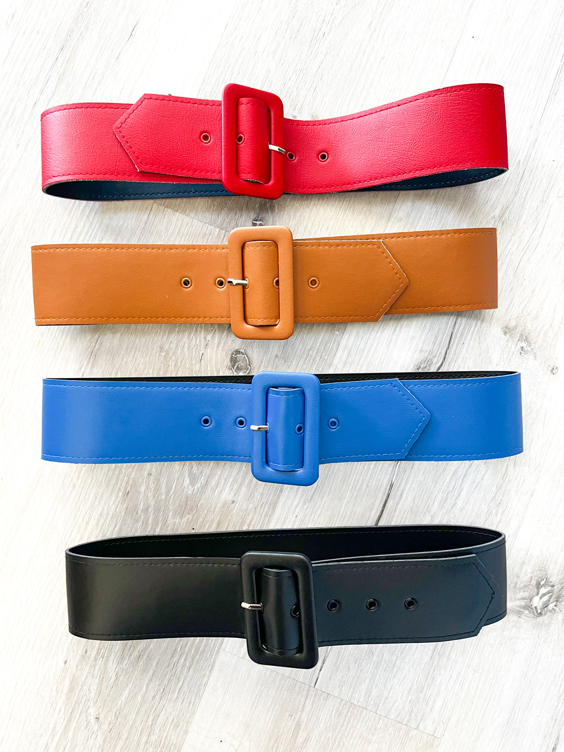 Grommet Belt - Vegan Leather, Camel