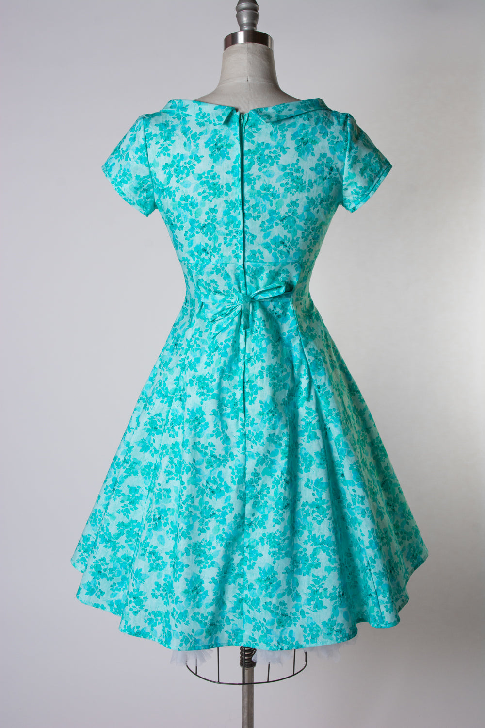 Beverly Dress- Water Blossom, Teal *sale