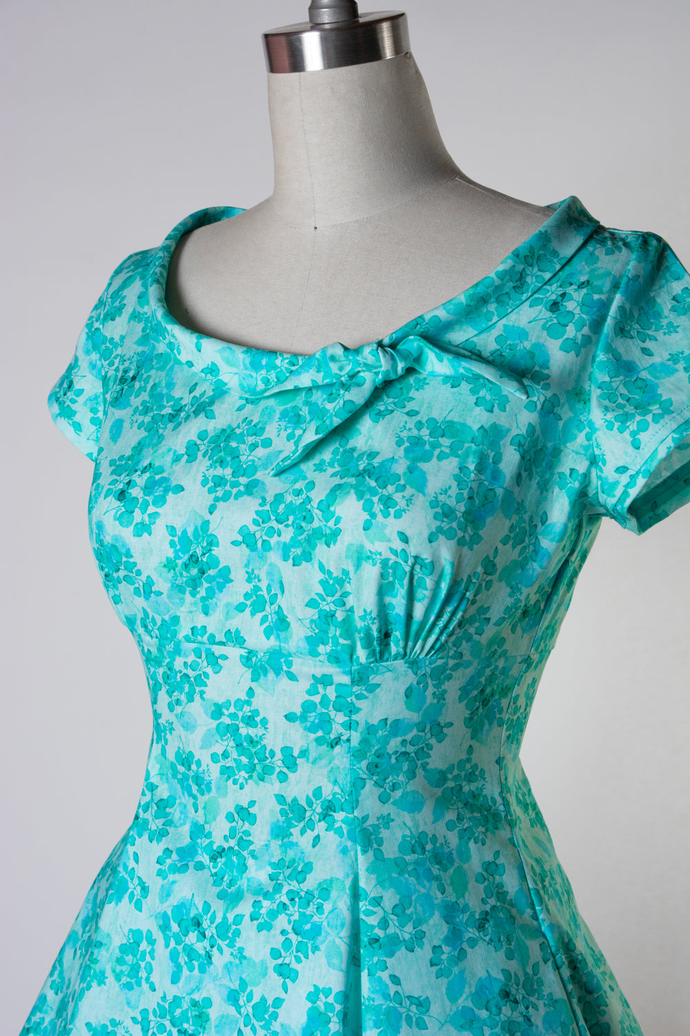 Beverly Dress- Water Blossom, Teal *sale