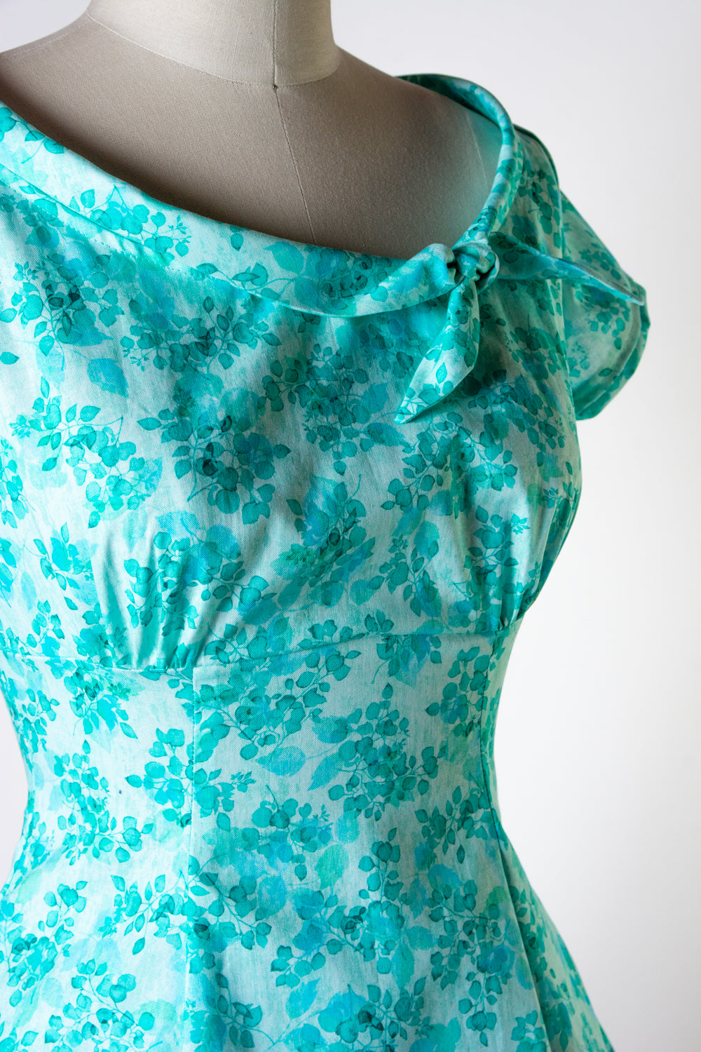 Beverly Dress- Water Blossom, Teal *sale