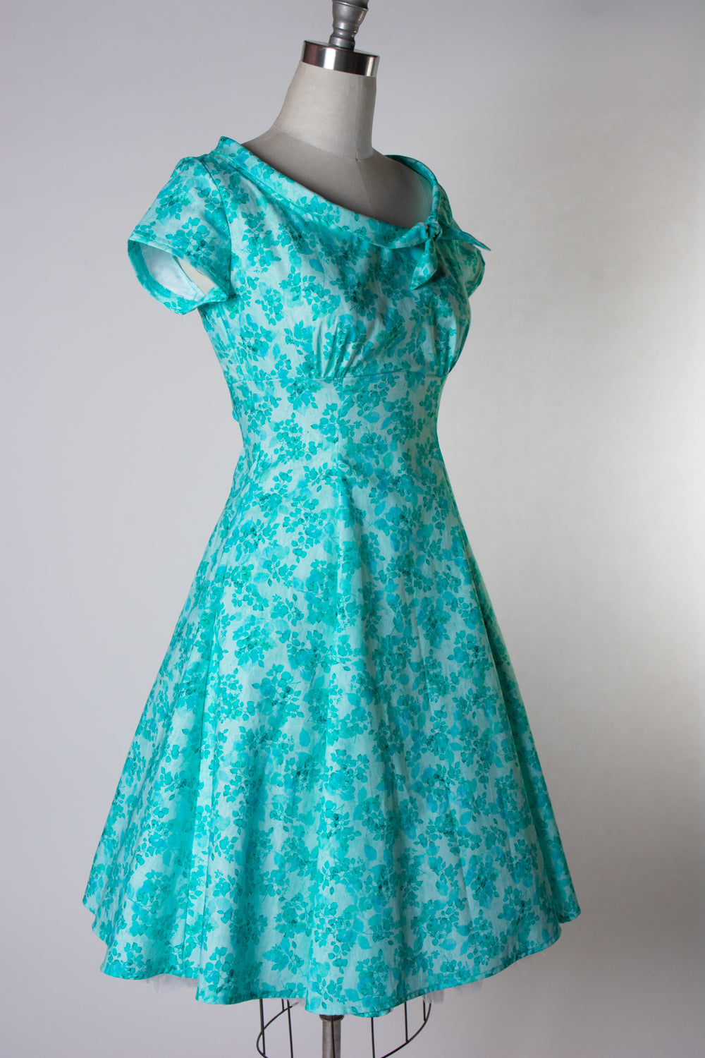 Beverly Dress- Water Blossom, Teal *sale