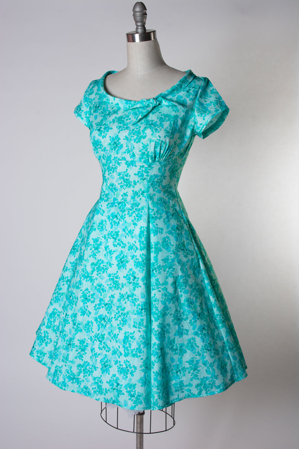 Beverly Dress- Water Blossom, Teal *sale