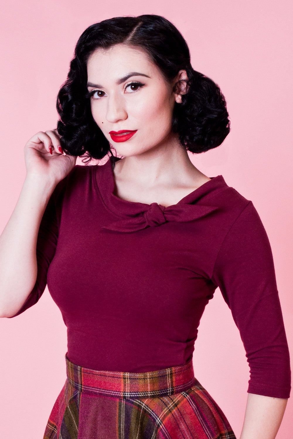 Lily Top - Burgundy - Heart of Haute