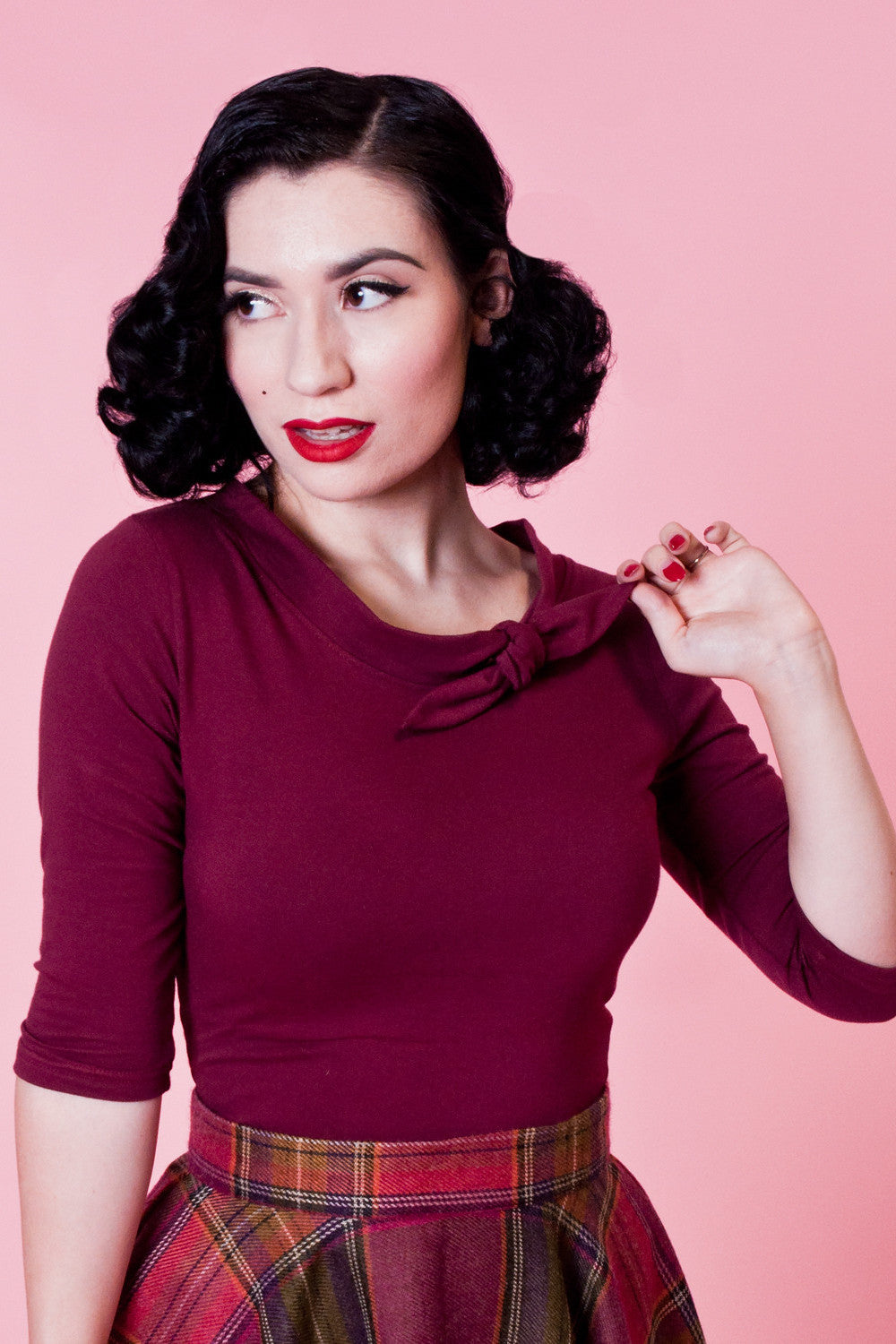 Lily Top - Burgundy - Heart of Haute