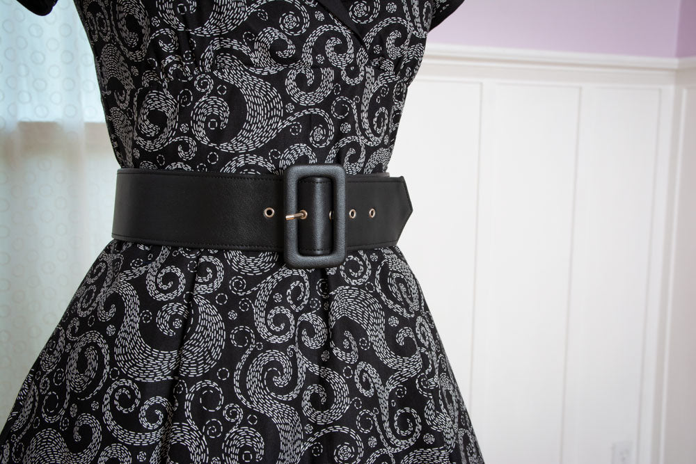 Grommet Belt - Vegan Leather, Black