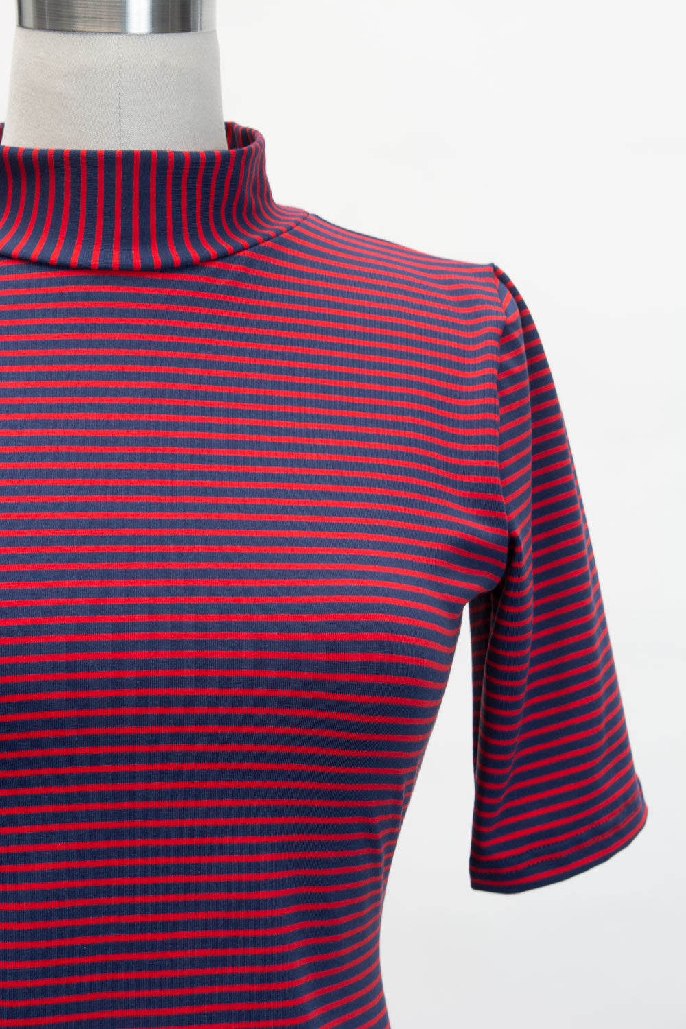 Denise Top- Red & Navy Stripe