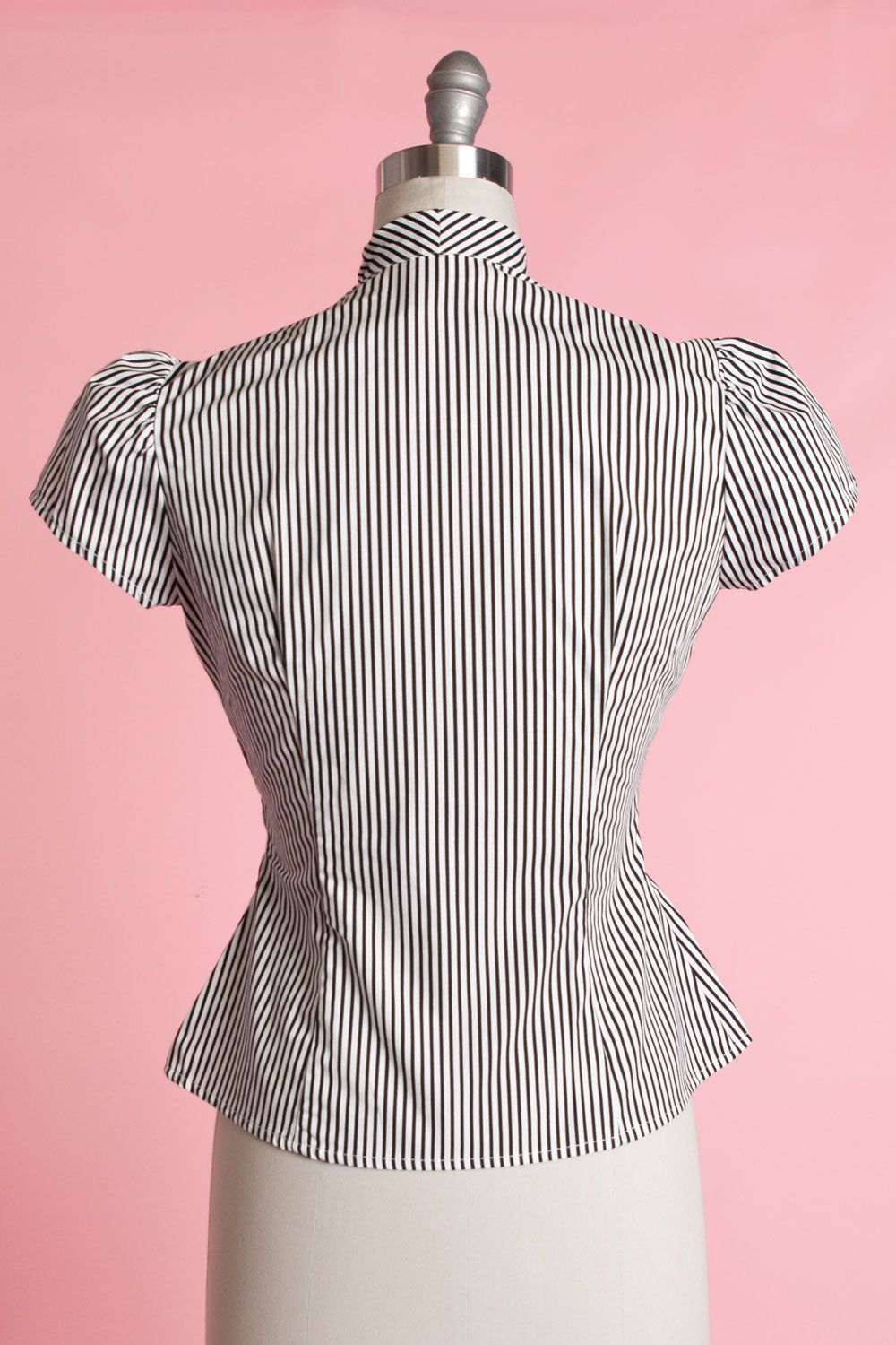 Estelle Blouse- Black & White Stripe