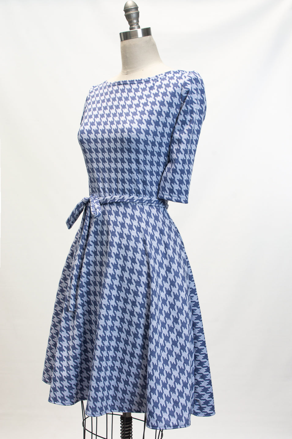 Josephina Dress- Houndstooth, Blue *sale
