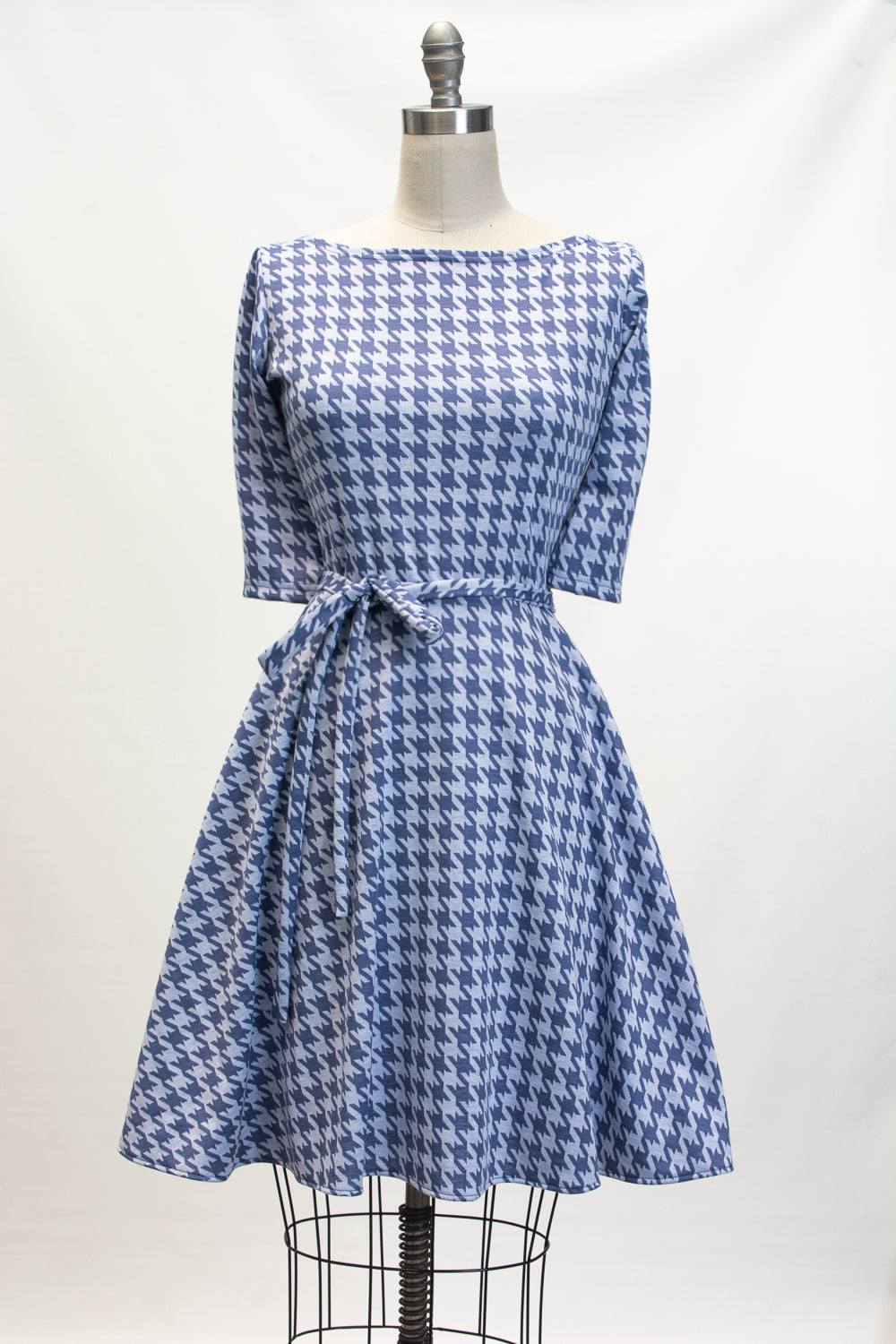 Josephina Dress- Houndstooth, Blue *sale