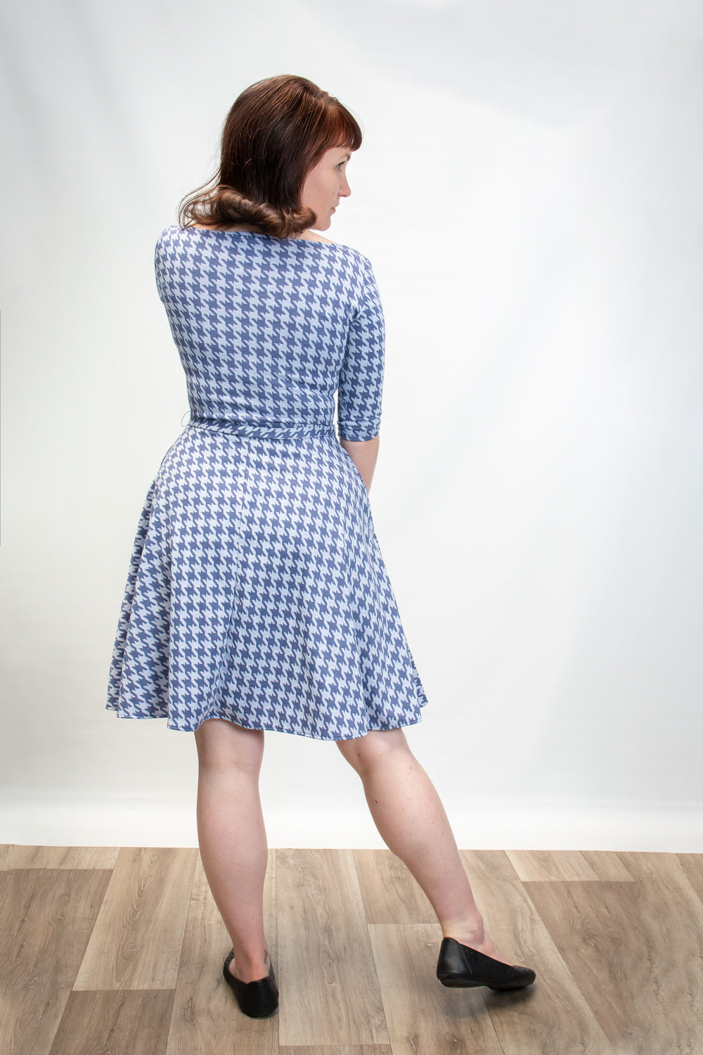 Josephina Dress- Houndstooth, Blue *sale
