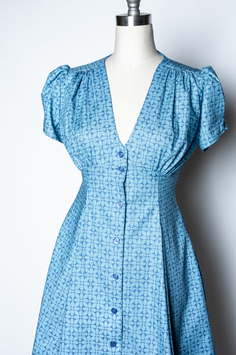 Millie Dress - Trellis, Blue *sale